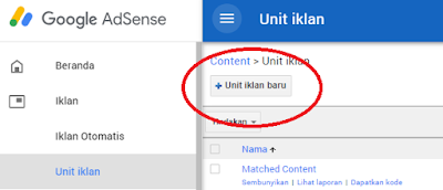 Memasang Matched Content AdSense di Blog