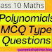 25+ Polynomials MCQs Class 10 2021-22 | MCQ Questions for Class 10 Maths Polynomials with Answers