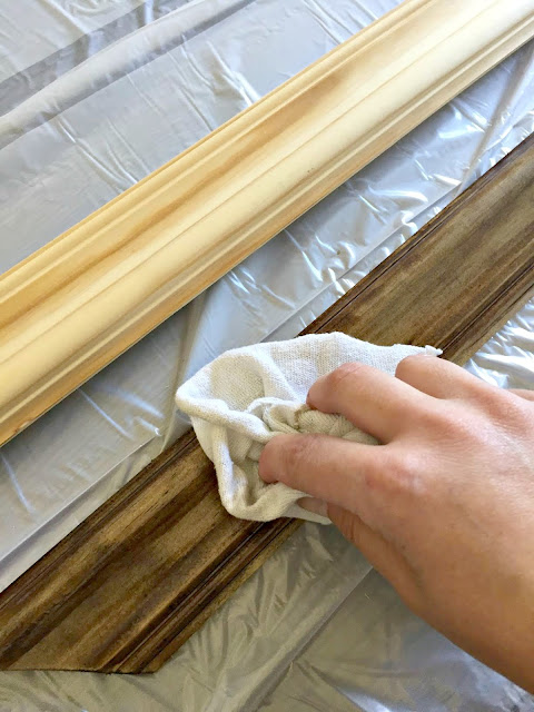 how to stain wood trim