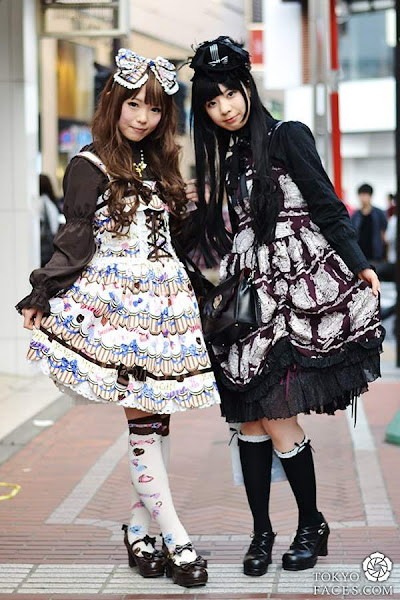 lolita fashion street snap - two girls wearing Baby the Stars Shine Bright and Alice and the Pirates