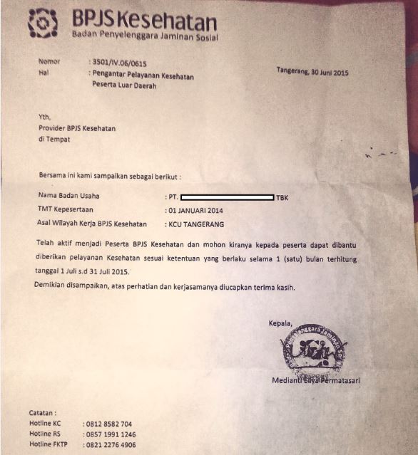 Contoh Surat Pengantar Cek Kesehatan - Contoh M