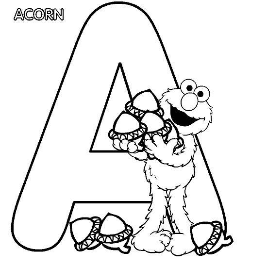 Sesame Street Letter Coloring Pages