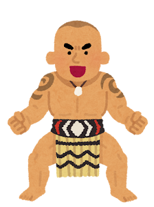 マオリ族のハカのイラスト3