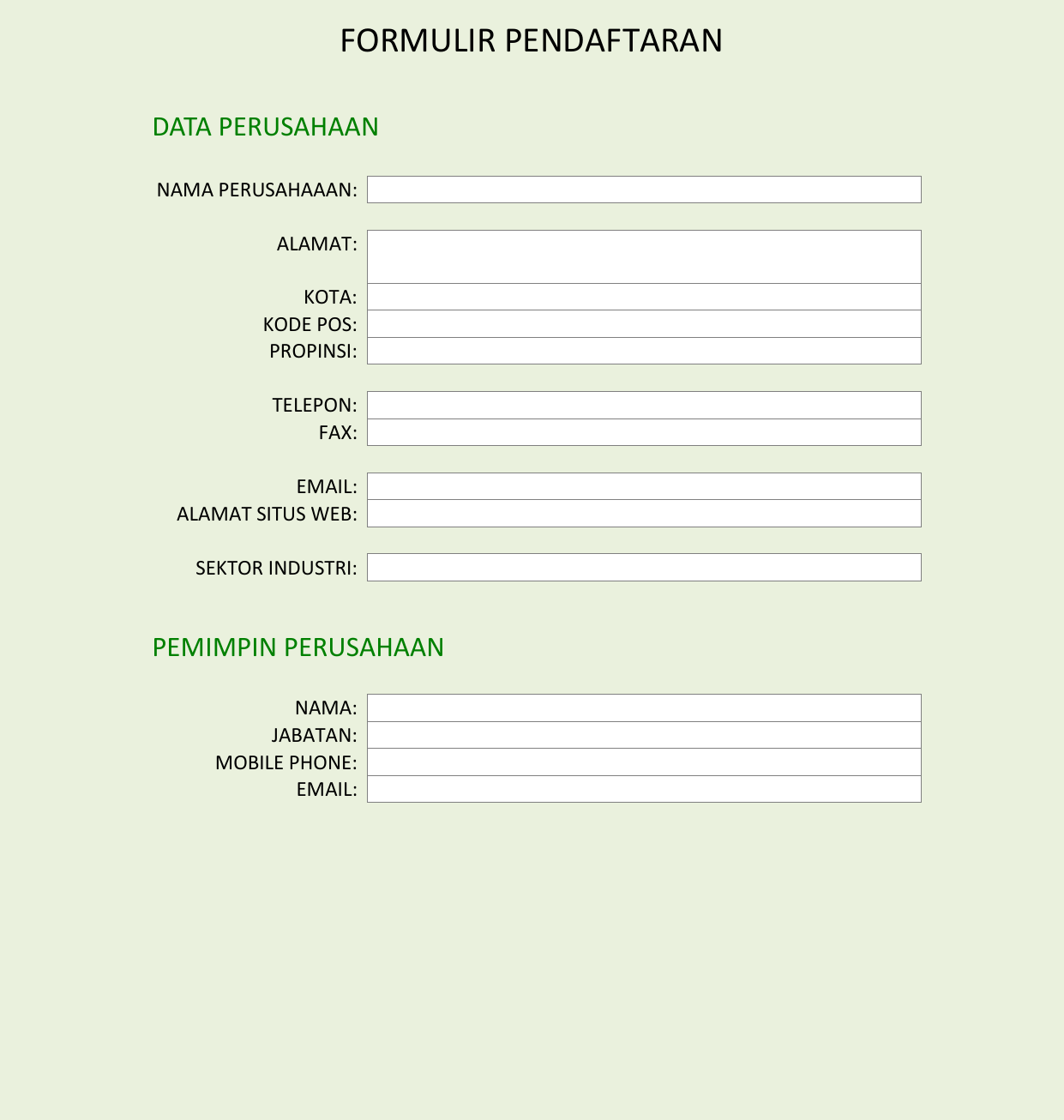 Buatlah Contoh Formulir Pendaftaran Kursus Bahasa Inggris Cara Golden