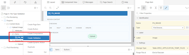 File and Image Type Extension Validation in Oracle Apex
