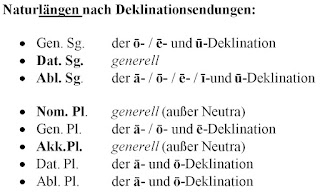 Vokalquantitäten im Lateinischen: Deklinationen