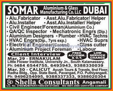 SOMAR Aluminium Company vacancies in Dubai