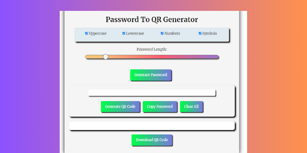 Create and Convert Your Password Into QR Free Tool