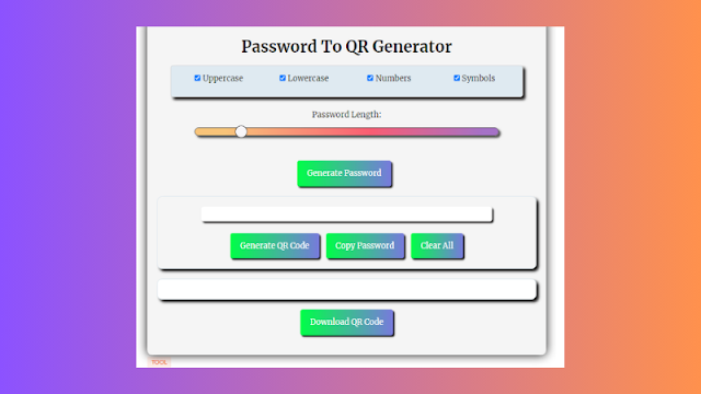 Password Into QR Generator