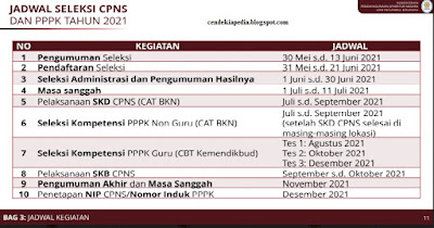 Jadwal Lengkap Pendaftaran dan Seleksi PPPK dan CPNS Tahun 2021