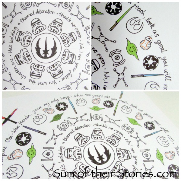 Star wars Themed Mandala Greeting Card