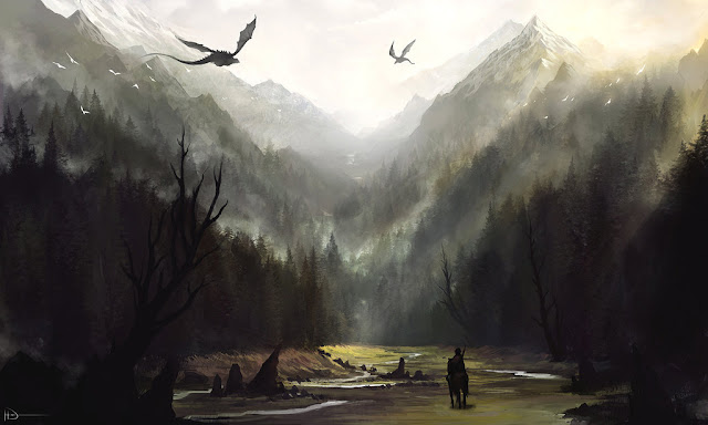 Dark Mountain Painting