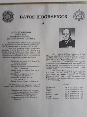 Datos biográficos del General Jaime Ruíz Barrera