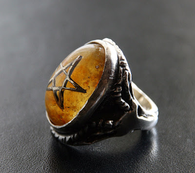 side of vault amber angel heart ring by alex streeter 05b