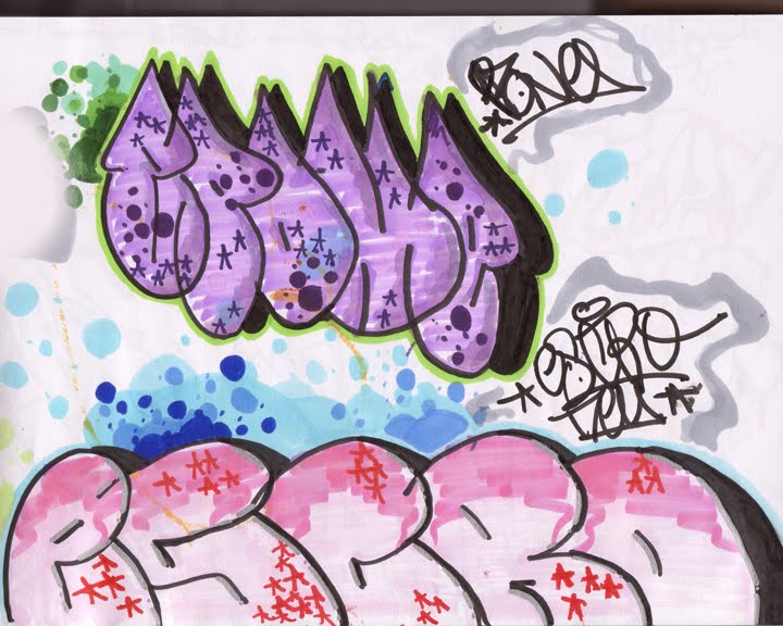 create graffiti sketches