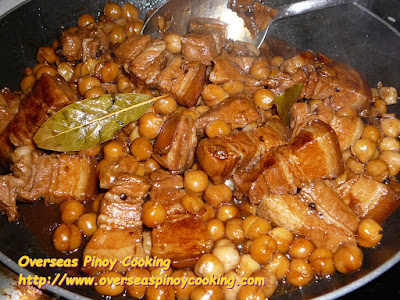 Pork Adobo with Garbanzos - Cooking Procedure