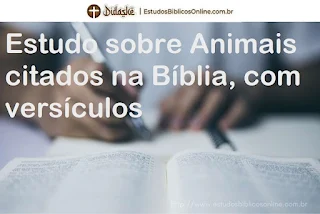 Estudo sobre Animais citados na Bíblia, com versículos