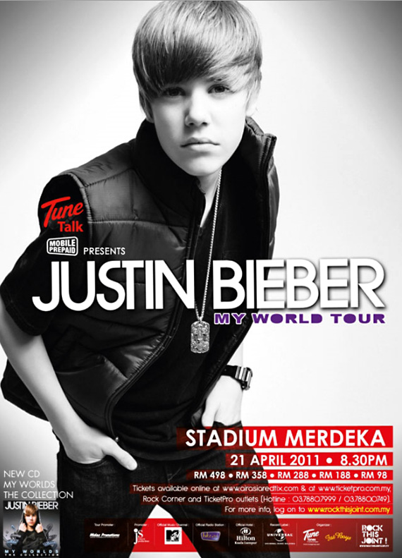 justin bieber in singapore 2011 tickets. Justin Bieber Concert Tickets
