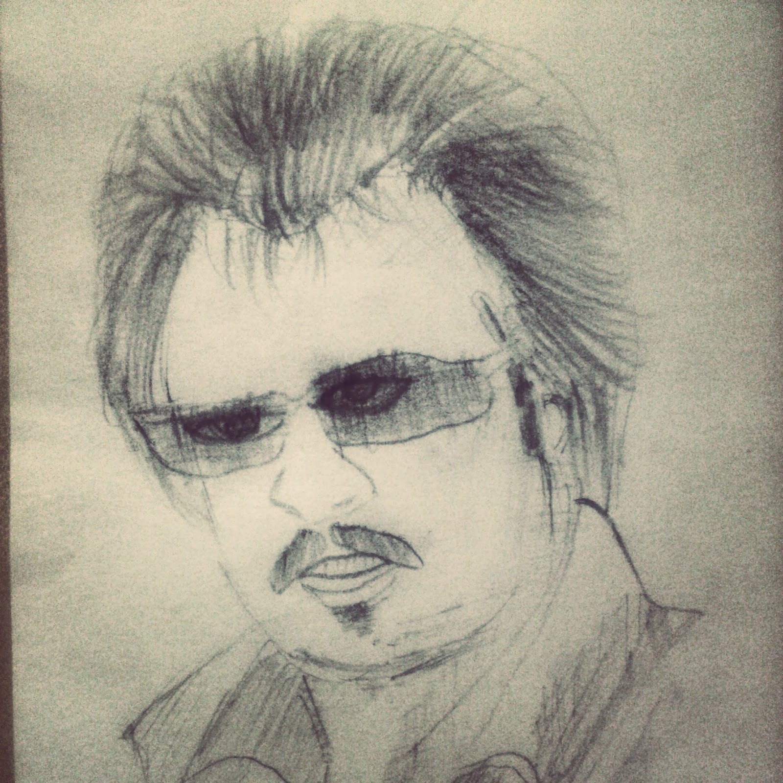 Sketch Of Superstar Rajnikant