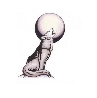 moon tattoo designs. Howling Moon Tattoo Design