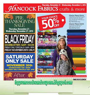 Free Printable Hancock Fabrics Coupons