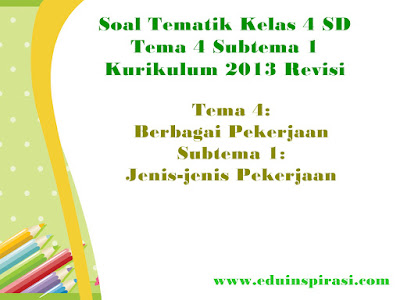 Soal Tematik Kelas 4 SD Tema 4 Subtema 1