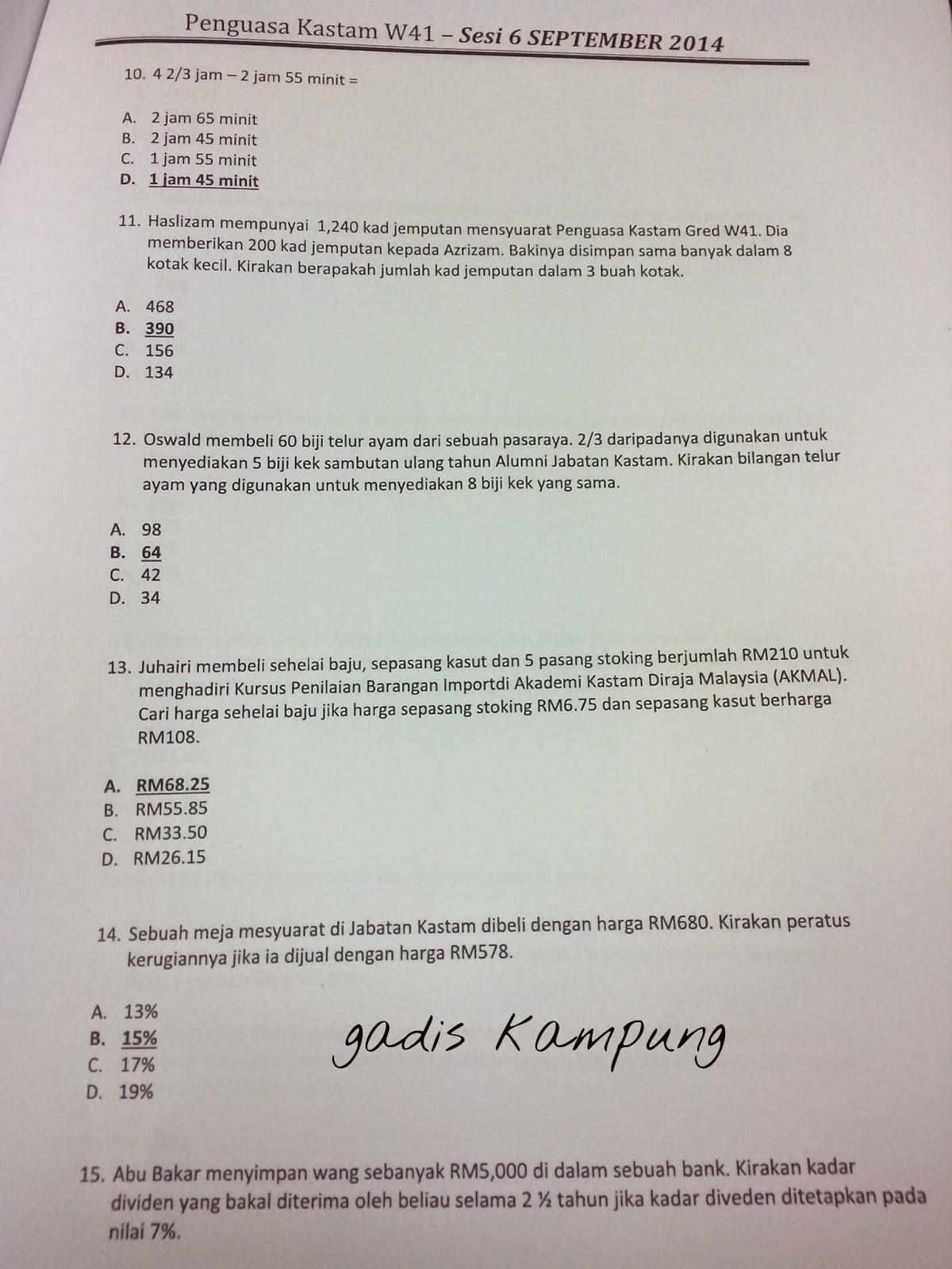 Contoh Soalan Pengetahuan Am Temuduga Polis - Persoalan n