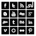 BW Simple Vector Social Media Icons