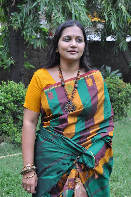 Tamil Actress Vinodhini Saree Photos at Yamuna Movie Press Meet