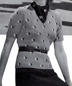 The Vintage Pattern Files: Free 1930's Knitting Pattern - Lucky Piece 2 Piece Mirvena Suit Pattern