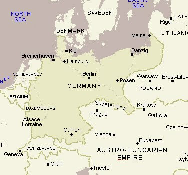 world map 1914. of the first World War.