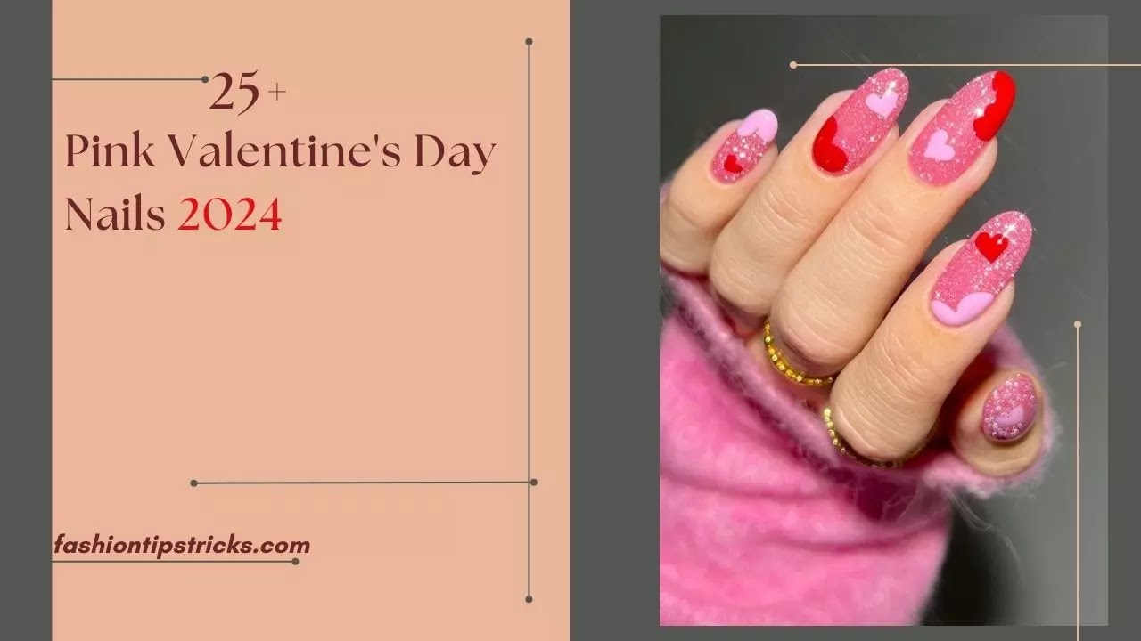 Pink Valentine's Day Nails 2024