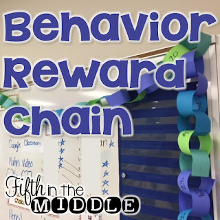 Students create a chain of rewards with one link for every remaining day of school. At the end of the day, a link is removed and the reward is given if students were behaved that day.