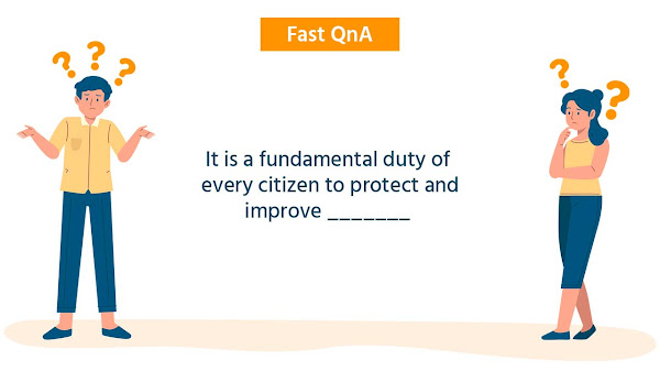 It is a fundamental duty of every citizen to protect and improve _______