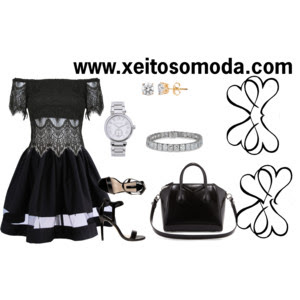 imagen look falda negra