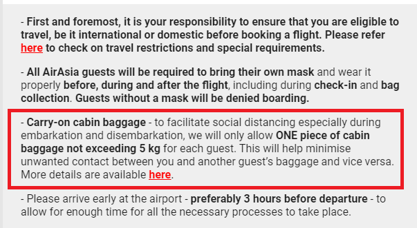 Airasia Drops Cabin Baggage Allowance To 5kg In The Name Of Social Distancing The Airline Blog