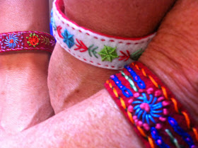 The finished bracelets