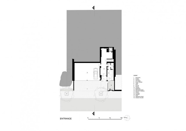 Entrance floor plan of an amazing modern home