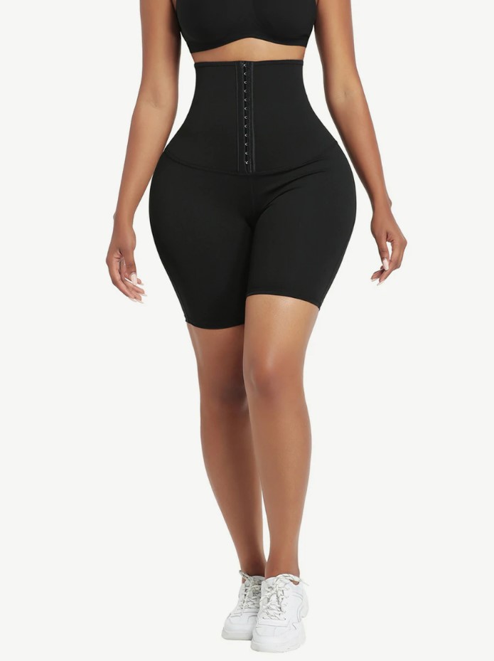 https://www.waistdear.com/collections/shapewear/products/dark-blue-high-rise-3-rows-hooks-neoprene-waist-trainer-shorts-waist-control