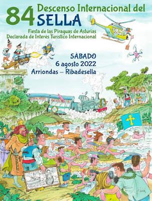 cartel, piraguas, Ribadesella, Arriondas, descenso,Sella, 2022