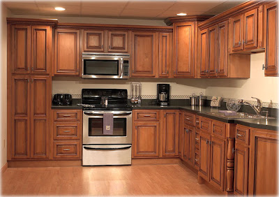 Beautiful Kitchen Cabinets and Ceiling by Using Wood