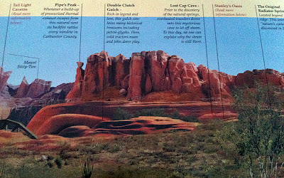 Cars Land Carsland signs information rock formations identify