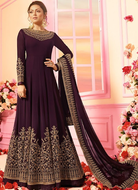 drashti-dhami-magenta-georgette-anarkali-suit