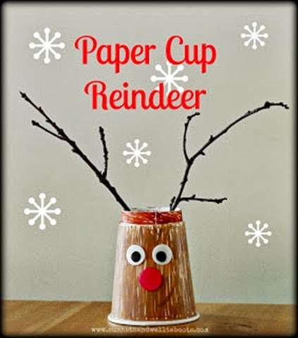 paper cup reindeer