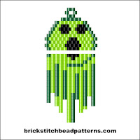 Click to view the Ghostly Ghoul Halloween brick stitch bead pattern charts.