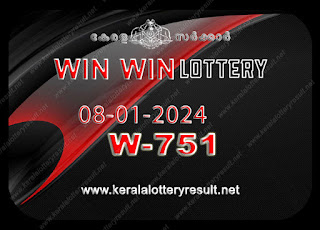 Kerala Lottery Result;  Win Win Lottery Results Today "W-751'
