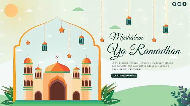 Free Ramadhan PSD : Download Kumpulan Desain Flat Ramadhan Adobe Photoshop