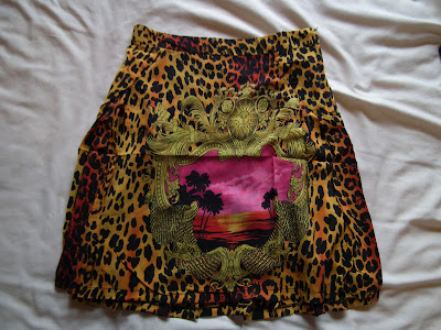 Leopard print Versace for H&M pleated skirt 