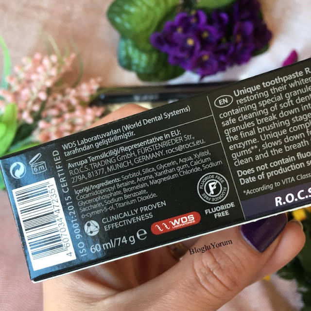 rocs sensation whitening beyazlatıcı diş macunu incelemesi içerik