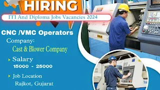 ITI And Diploma Jobs Vacancies for CNC and VMC Operator Post in Cast & Blower Company Gujarat Private Limited